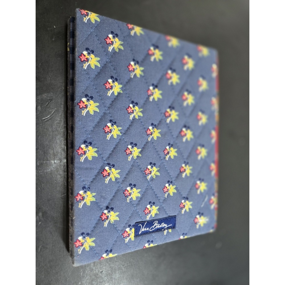 Vera Bradley Picture Frame Book Villa Red Holds 2‎ 4x6" Photos Floral Quilt
